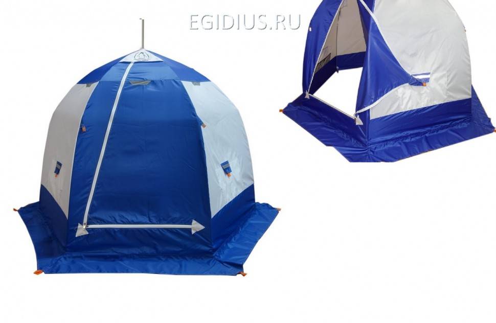 Палатка зимняя Пингвин 2 (1- сл.) (бело/оранжевый) 11-0603 фото 1 &mdash; Egidius.ru