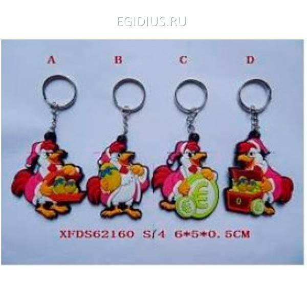 Брелок "Петушок", L6 W0,5 H5 см, 4в. 81-3342 фото 1 — Egidius.ru