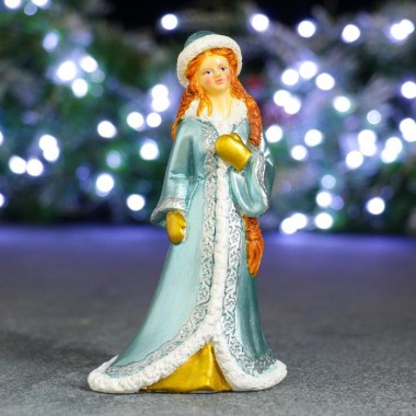 Фигура декоративная &quot;Снегурочка в золотых варежках&quot; 15*6*9см 81-1574 — Egidius.ru