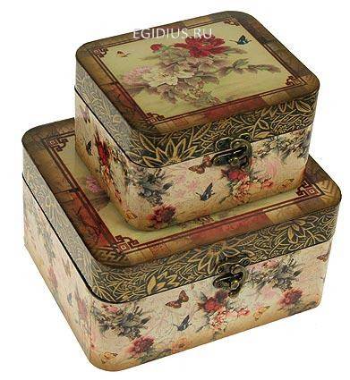 Набор сундучков из 2-х шт. 20*17*10см 110-545 фото 1 — Egidius.ru