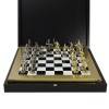 Шахматный набор "Троянская война" (черн-бел. с золотом мет. доска 36х36, дер. короб, фигуры золото/серебро) 31-0822 фото 1 — Egidius.ru