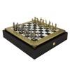 Шахматный набор "Троянская война" (черн-бел. с золотом мет. доска 36х36, дер. короб, фигуры золото/серебро) 31-0822 фото 4 — Egidius.ru