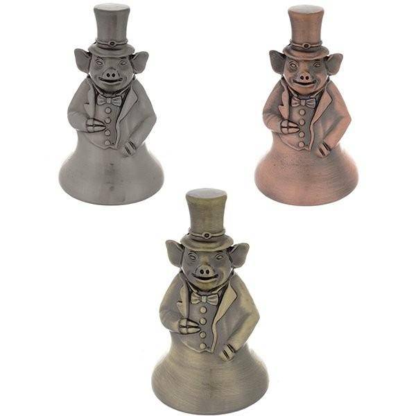 Колокольчик "Свинка", L4,7 W4,7 H8см, 3в 82-0832 фото 1 — Egidius.ru