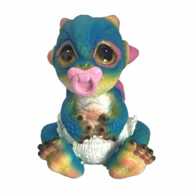 Фигура декоративная &quot;Дракончик с пустышкой&quot; (синий)  6*5,5*4 см 81-3216 — Egidius.ru