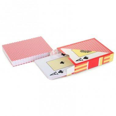 Карты &quot;Texas Holdem&quot; 100% пластик, красная рубашка 4-6-008 — Egidius.ru