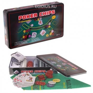 Настольная игра Покер (300 фишек), L23 W19,5 H5 см 81-5425 — Egidius.ru