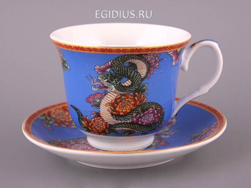 Набор чайный на 1 персону 2 пр. 200 мл "Змейка" 300-306 фото 1 &mdash; Egidius.ru