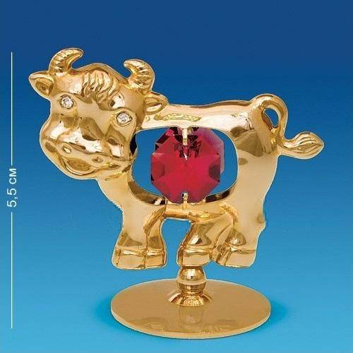 Бык символ года. Фигурка Swarovski "Бык" на подставке AR- 66-1 микс 3-2-053 фото 1 &mdash; Egidius.ru