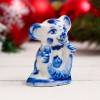 Сувенир "Мышка Поночка с подковой", 5,5 см, гжель 813-215 фото 2 — Egidius.ru