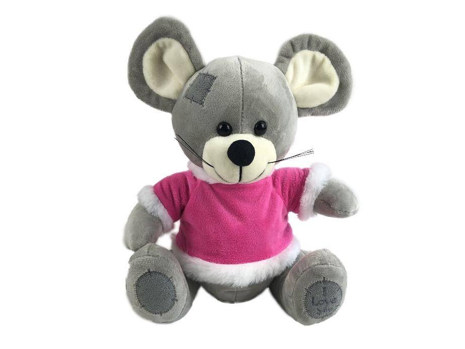 Мягкая игрушка Мышка в кофте 22см символ года 2020 2-1-048 фото 1 &mdash; Egidius.ru