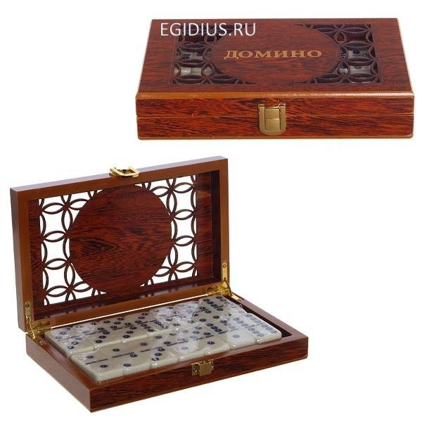 Настольная игра Домино, L21 W4 H13см (28 костяшек и коробка) 81-5419 фото 1 — Egidius.ru