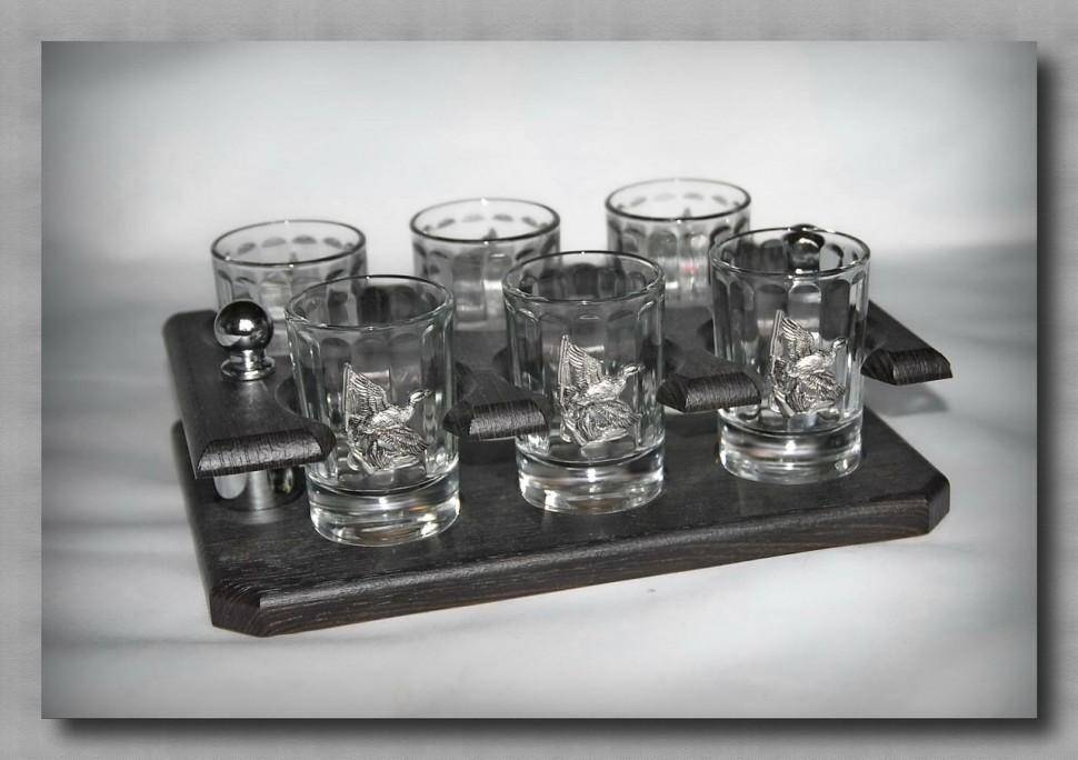 Набор стопок на подставке 1235 "Утиная Охота" 50мл.    6шт. 72-1030 фото 1 — Egidius.ru