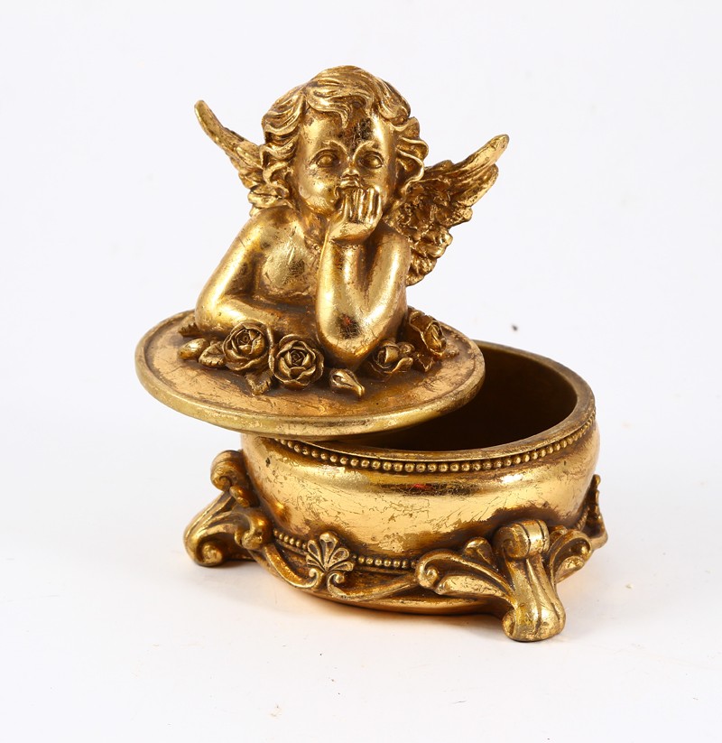 Шкатулка Ангелочек 12*12*15см  110-796 фото 1 — Egidius.ru