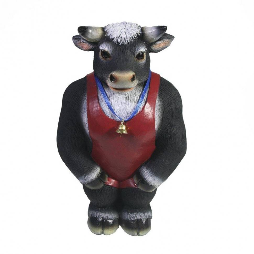 Копилка Бык Федор (красный) L10W13,5H20,5 82-1848 фото 1 &mdash; Egidius.ru