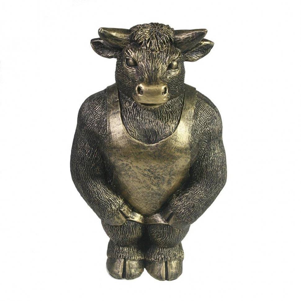 Фигура декоративная Бык Федор (бронза) L10W13,5H20,5 82-1767 фото 1 &mdash; Egidius.ru
