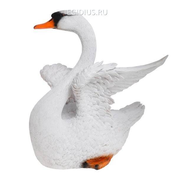 Фигура декоративная садова Лебедь расправил крылья L48W35H38 81-6241 фото 1 — Egidius.ru