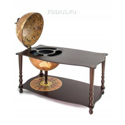 Глобус-бар напольный со столиком и картой мира "Botticelli" D=41 см 31-0021 фото 1 — Egidius.ru