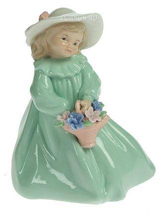 Статуэтка "Барышня с цветком", фарфор 28см 113-016 фото 1 — Egidius.ru