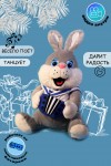 Музыкальная поющая и танцующая мягкая игрушка Заяц морячок с гармошкой, символ года 2023 кролик, кот 26 см 280-915 фото 1 — Egidius.ru