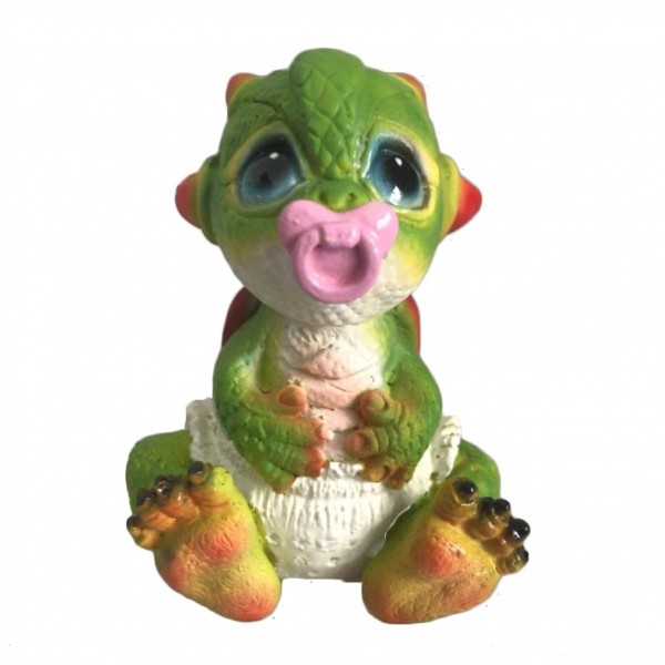 Фигура декоративная "Дракончик с пустышкой" (зеленый) 6*5,5*4см 81-3218 фото 1 &mdash; Egidius.ru