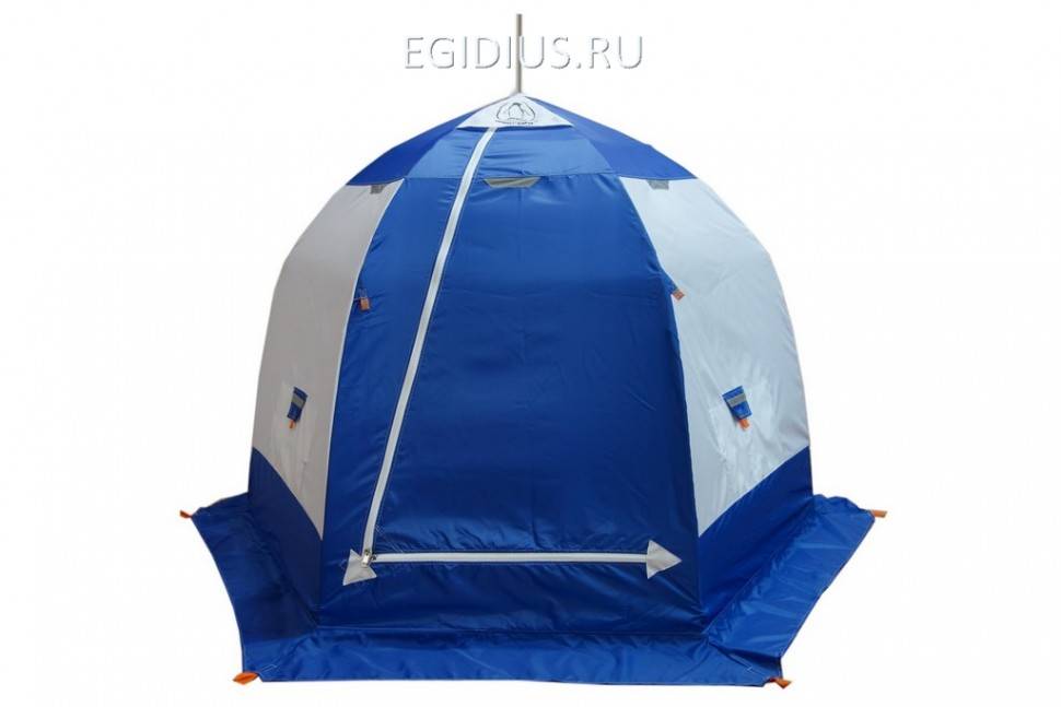 Палатка зимняя Пингвин 2 (2- сл.) (бело/синий) 11-0605 фото 1 &mdash; Egidius.ru