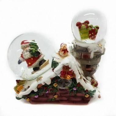 Санта в шаре свет,d=65мм 3-1-228 — Egidius.ru