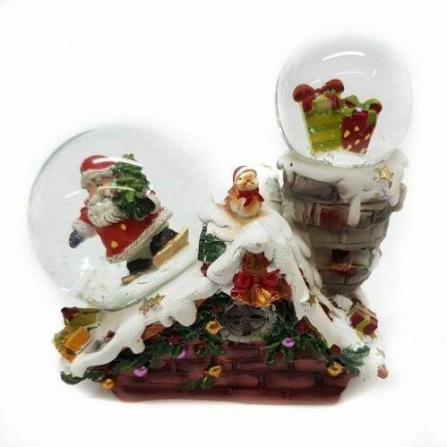 Санта в шаре свет,d=65мм 3-1-228 фото 1 — Egidius.ru