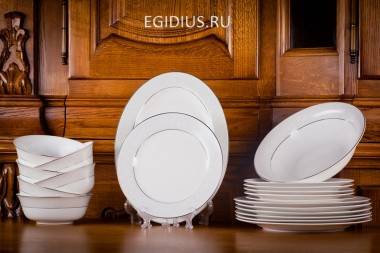 Столовый сервиз &quot;Адажио &quot; на 6/20пр Костяной фарфор 620-217 — Egidius.ru