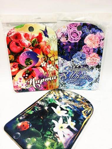 Подарки на 8 марта коллегам-доска разделочная &quot;с 8-м Марта&quot; 27*20 см микс 281-324 — Egidius.ru