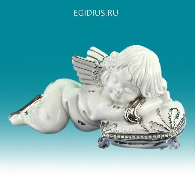 Ангелочек на подушке  h.6cm 705-035 фото 1 — Egidius.ru