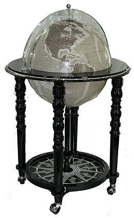 Глобус-бар напольный с кристал. Swarovski d=40см  100-023 фото 1 — Egidius.ru