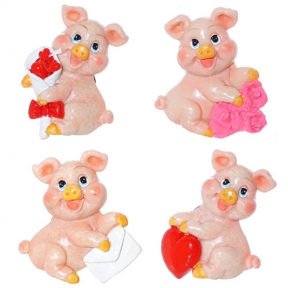 Магнит "Свинка", L5 W1 H6см, 4в 82-0367 фото 1 — Egidius.ru