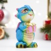 Фигура декоративная "Дракончик с подарком" (синий)  7,5*5*5,5см 81-3219 фото 2 &mdash; Egidius.ru