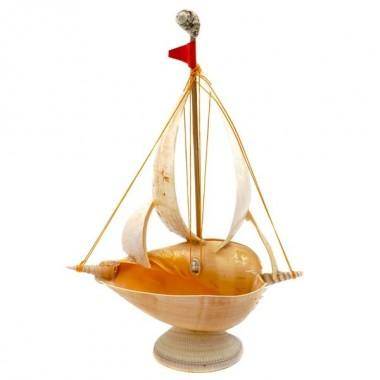 Изделие декоративное из ракушек &quot;Кораблик&quot;, L22 W11 H31 см 81-0583 — Egidius.ru