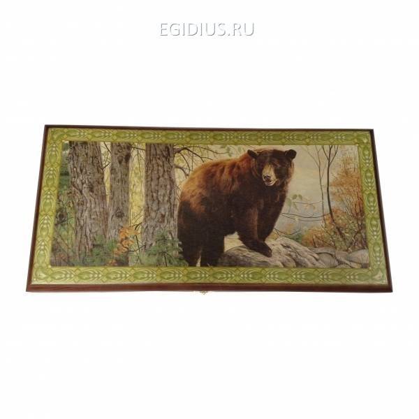 Нарды средние Медведь 50х25х3,3см 81-5311 фото 1 — Egidius.ru