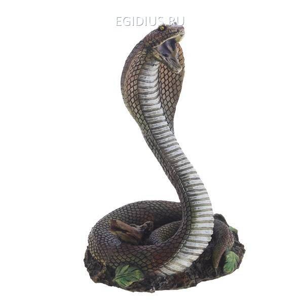 Фигурка декоративная "Кобра на коряге" Н24см (акрил) 81-6140 фото 1 &mdash; Egidius.ru