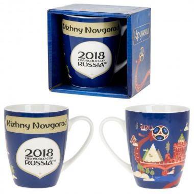 Кружка фарфоровая &quot;ЧМ 2018/Nizhny Novgorod&quot; v=360vмл.  406-214 — Egidius.ru