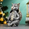 Фигура декоративная "Дракончик медитирует"  (серебро) 12,5*9,5*8см 81-3220 фото 2 &mdash; Egidius.ru