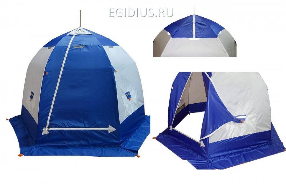 Палатка зимняя Пингвин 1 четырехлучевая (1- сл.) (бело/синий) 11-0606 фото 1 &mdash; Egidius.ru