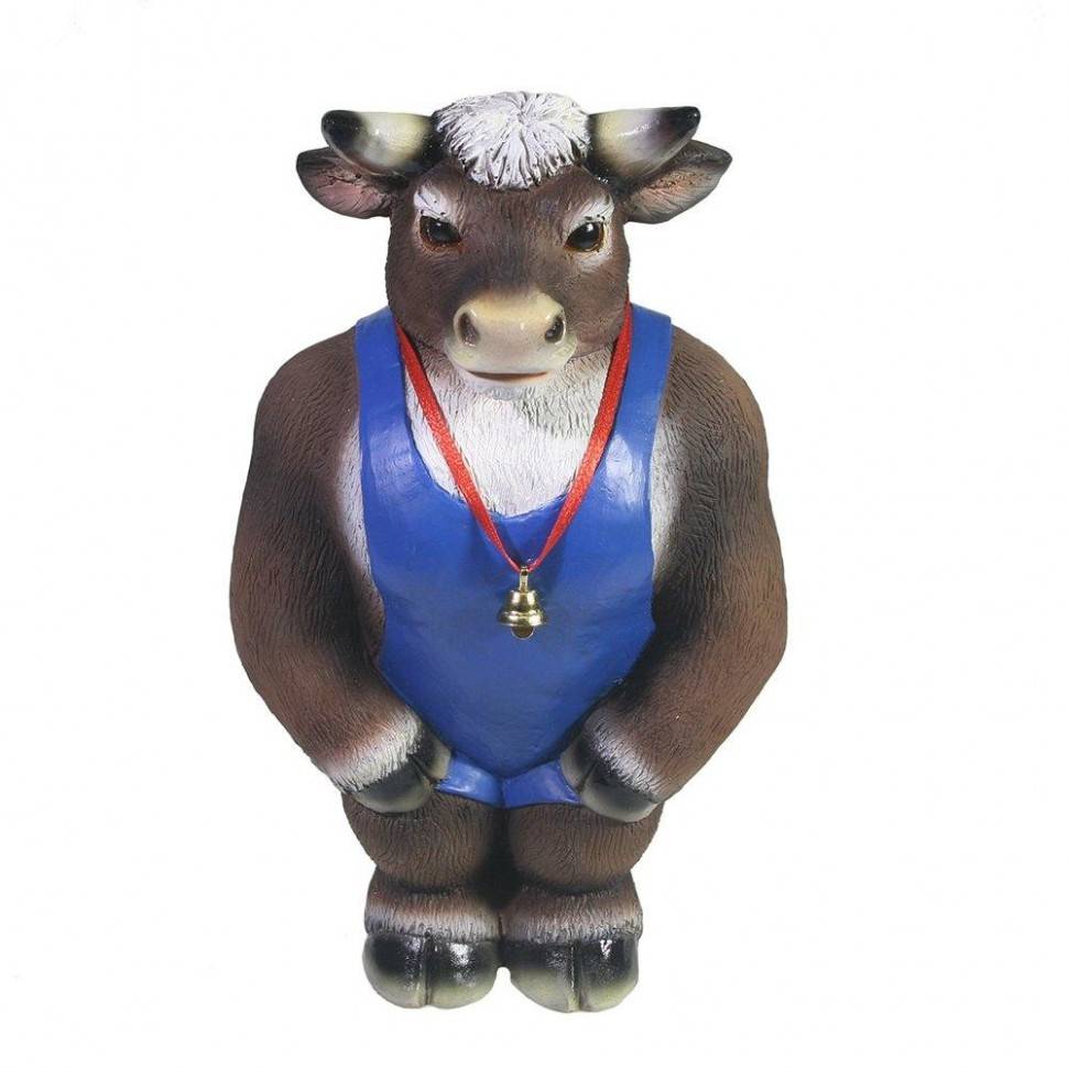 Фигура декоративная Бык Федор (синий) L10W13,5H20,5 82-1764 фото 1 &mdash; Egidius.ru