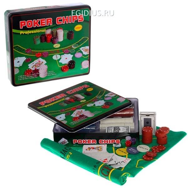 Настольная игра Покер (500 фишек), L33 W29 H6,5 см 81-5427 фото 1 — Egidius.ru