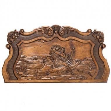 Настольная игра: Нарды резные &quot;Битва со Львом&quot;, Haleyan 4-2-028 — Egidius.ru