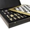 Шахматный набор  "Греко-Романский Период"  (черн-бел. с золотом мет. доска 44х44, дер. короб, фигуры золото/серебро) 31-0782 фото 2 — Egidius.ru