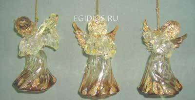 Игрушка ёлочная Ангел золото 10см 151-107 фото 1 &mdash; Egidius.ru