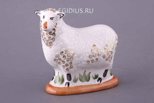 Фигурка "овца" высота=10 см. ручная работа 320-873 фото 1 &mdash; Egidius.ru