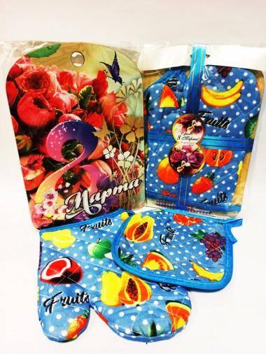 Набор подарочный &quot;с 8-м Марта&quot; (доска, рукавица,прихватка) 281-325 — Egidius.ru