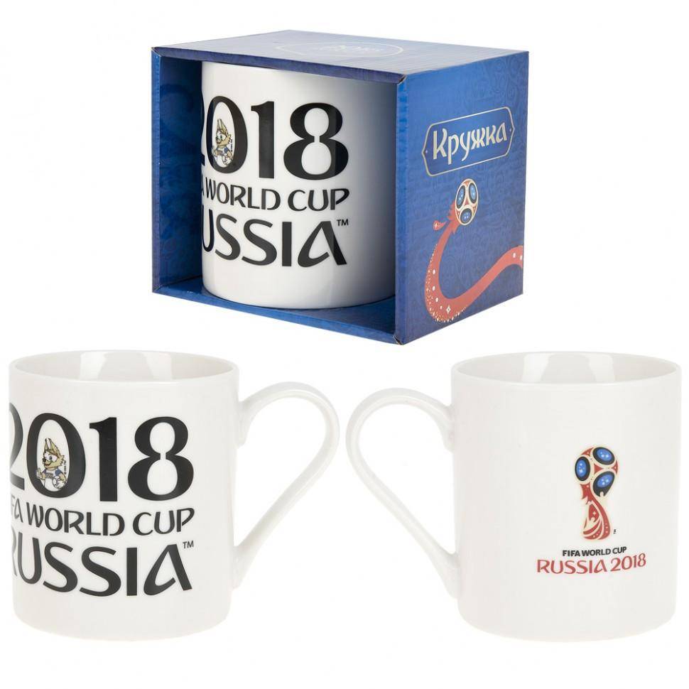 Кружка фарфоровая "Чемпионат Мира FIFA 2018" v=480мл.  406-235 фото 1 &mdash; Egidius.ru