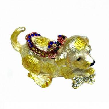 Шкатулка со стразами &quot;Собака&quot; 8*5см 3-4-167 — Egidius.ru