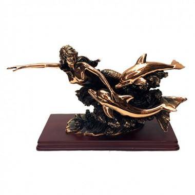 Статуэтка T020 (4) Русалка с дельфинами 3-1-608 — Egidius.ru