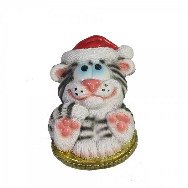 Магнит "Тигр на монете" (белый)L3,5W1,5H5,5 81-3017 фото 1 — Egidius.ru